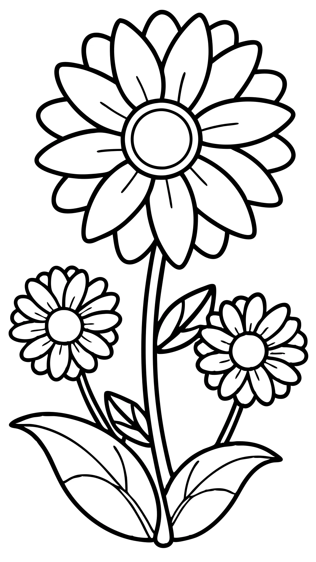 coloriages de fleurs simples